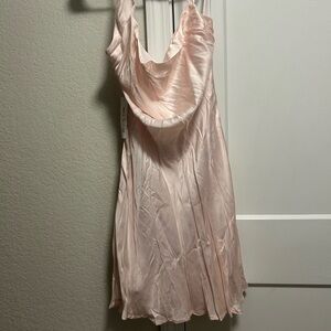 Bardot Light Pink Satin Mini Dress